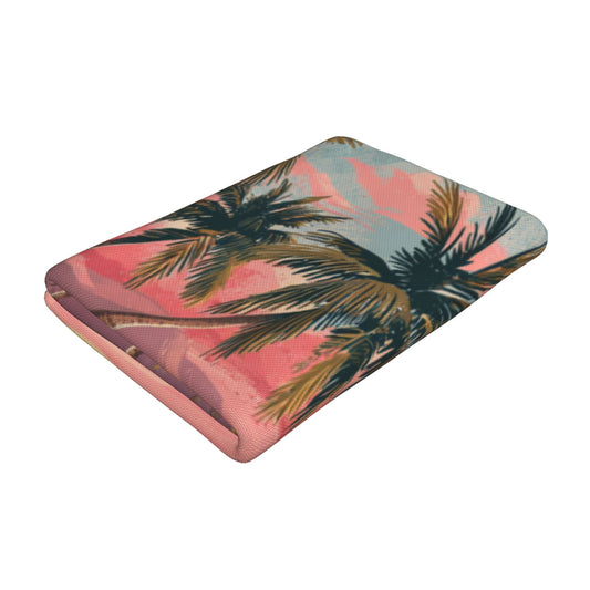Tropical Sunset Beach Towel – 55×27.5in Soft Peach Skin Quick-Dry Lightweight Towel for Travel, Beach, and Outdoor Use